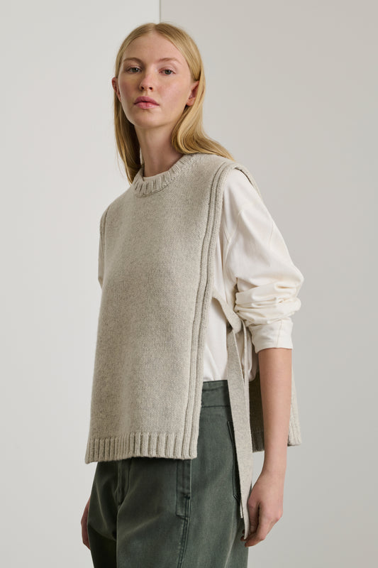 Pull Uzel - Gris Clair - Laine - Femme