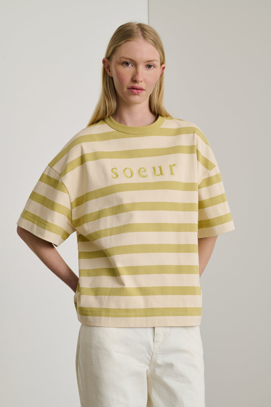 Tee-Shirt Adam - Écru/Sauge - Coton - Femme