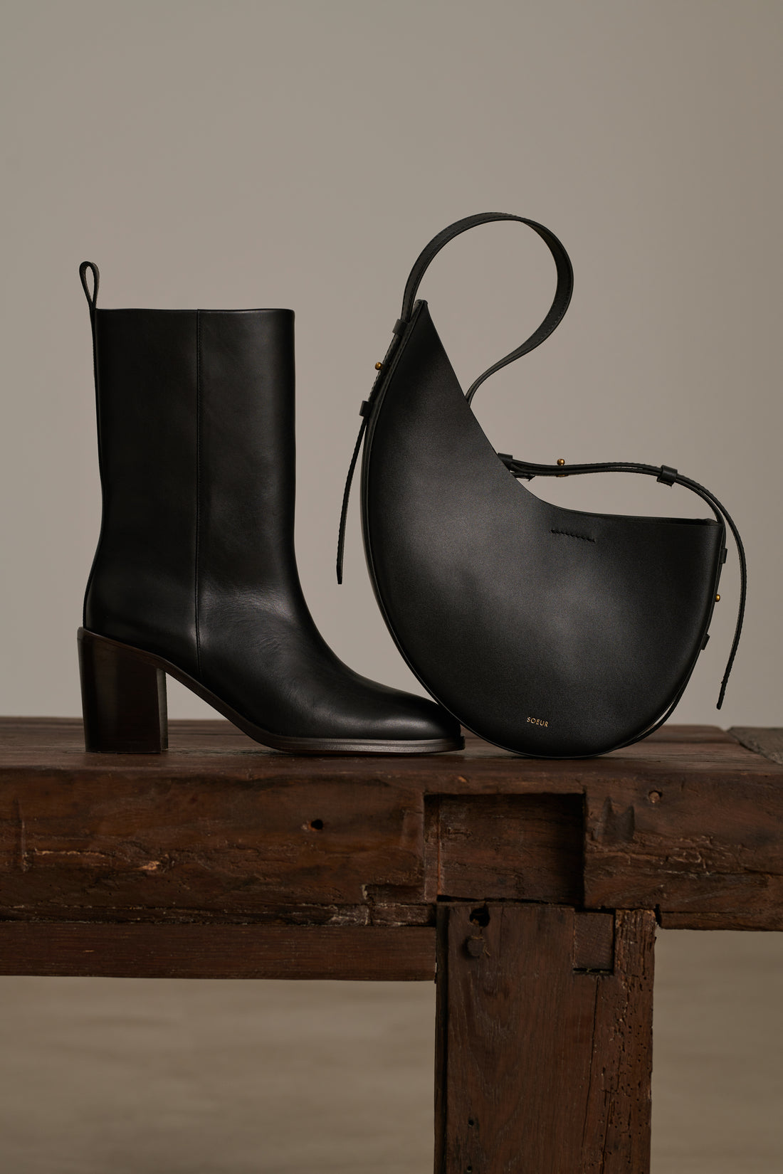 Bottines Cara - Noir - Cuir - Femme