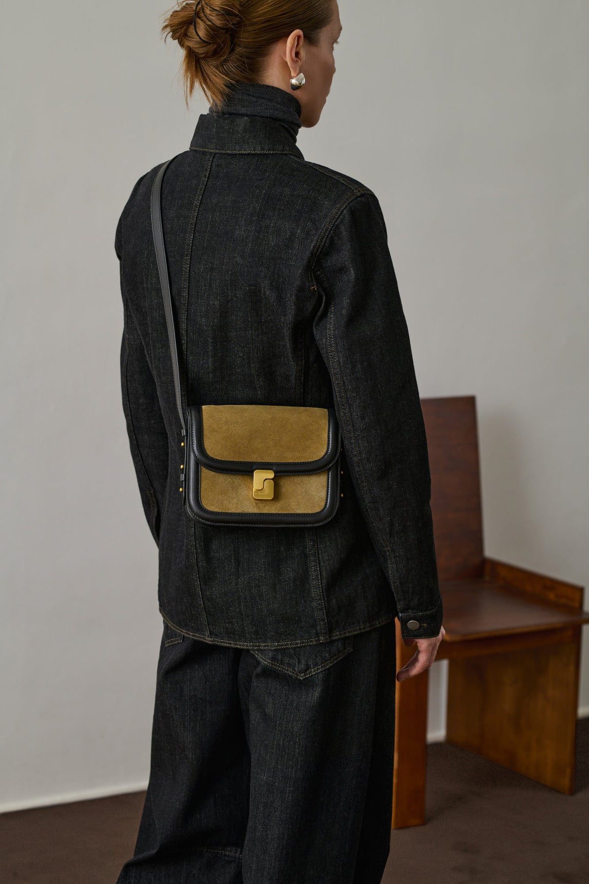 Sac Bellissima Mini - Bronze/Noir - Cuir - Femme vue 2