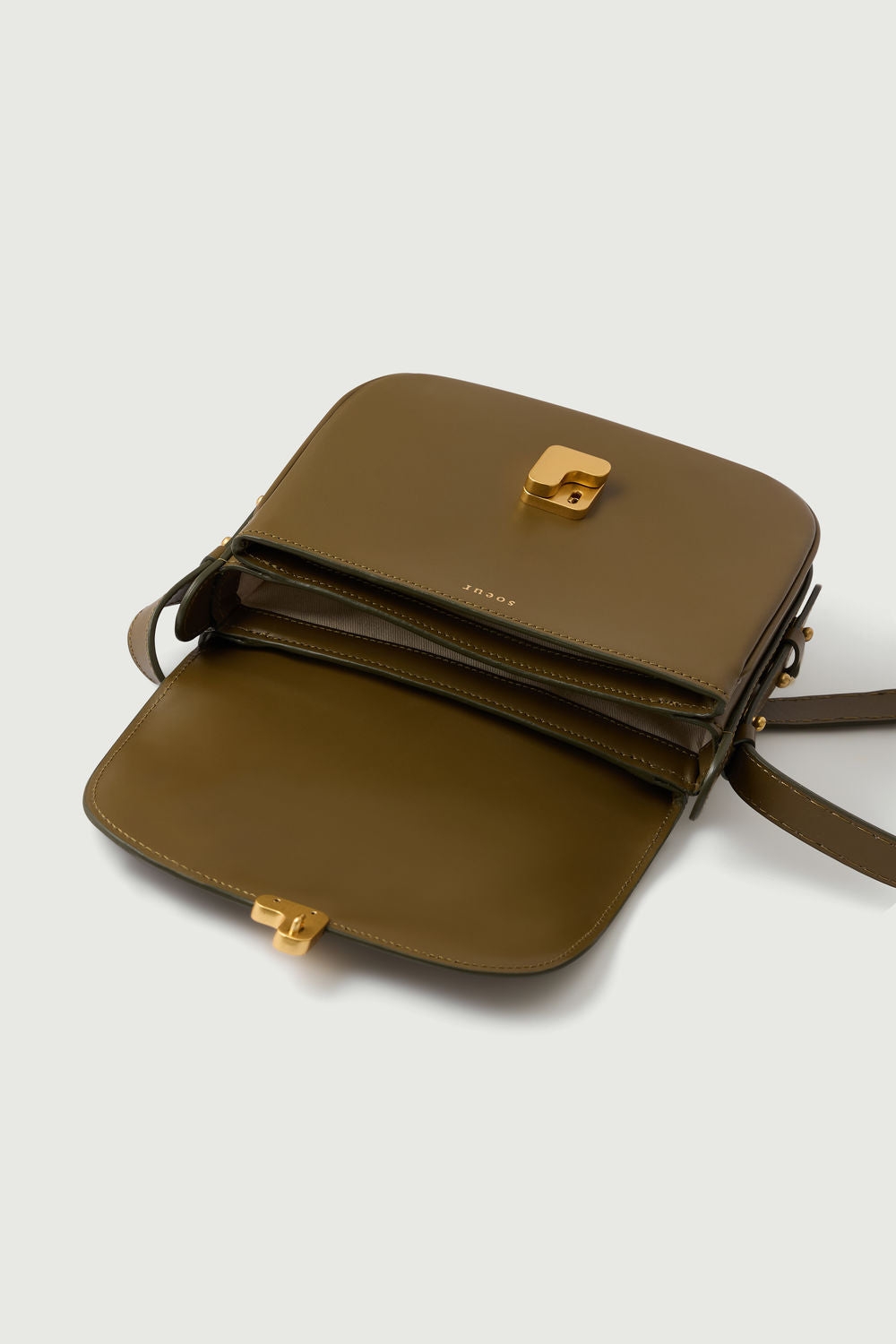 Sac Bellissima Mini - Kaki Doré - Cuir - Femme vue 5